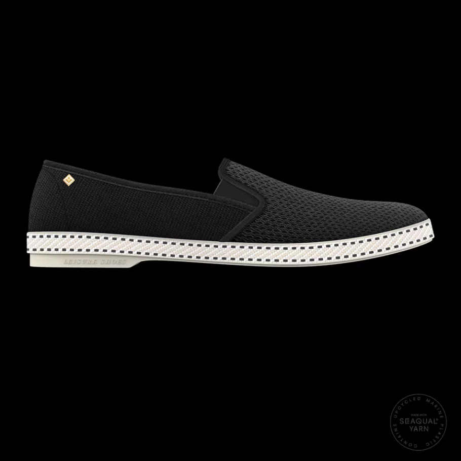 Discount Rivieras Classic Canvas & Mesh Black