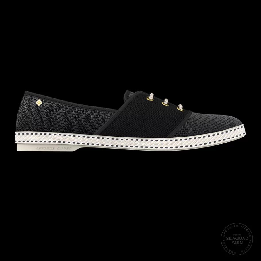 Outlet Rivieras Lace Canvas & Mesh Black