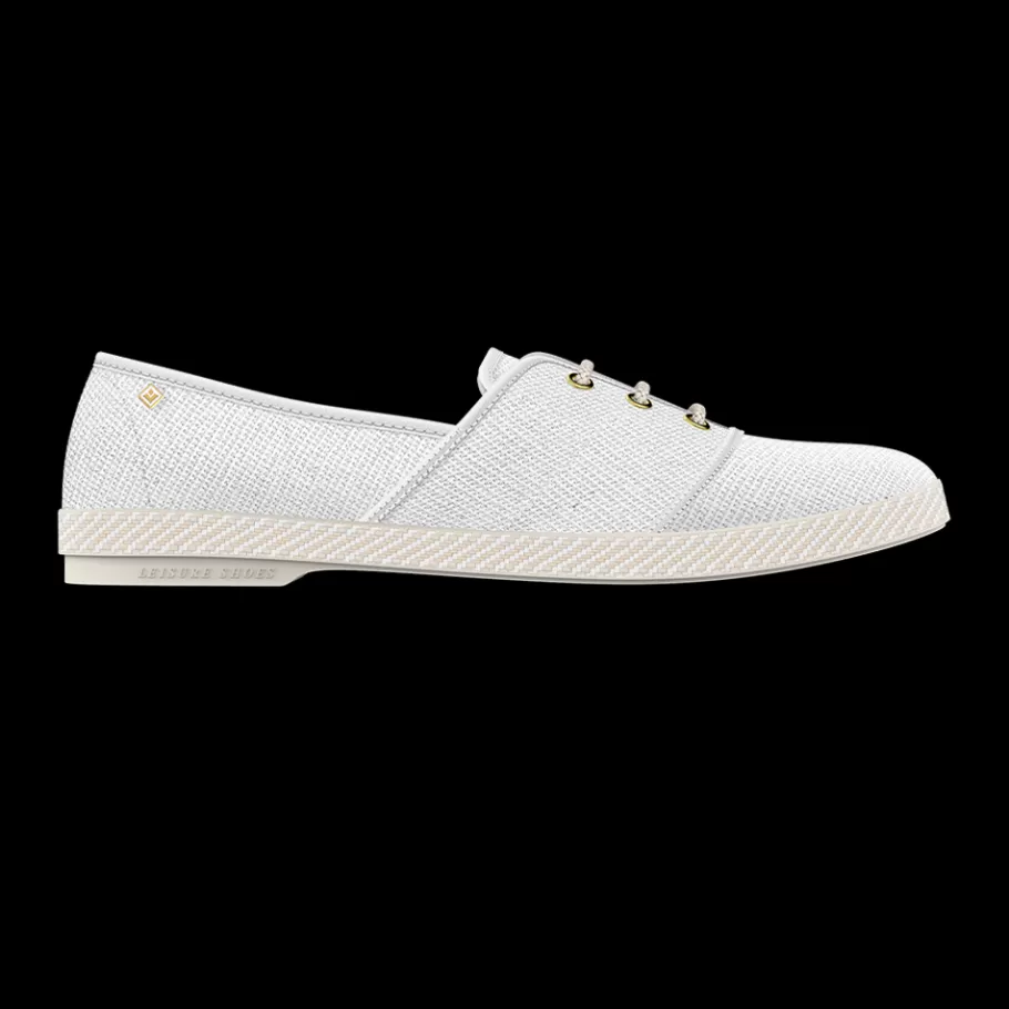 Cheap Rivieras Lace Canvas White