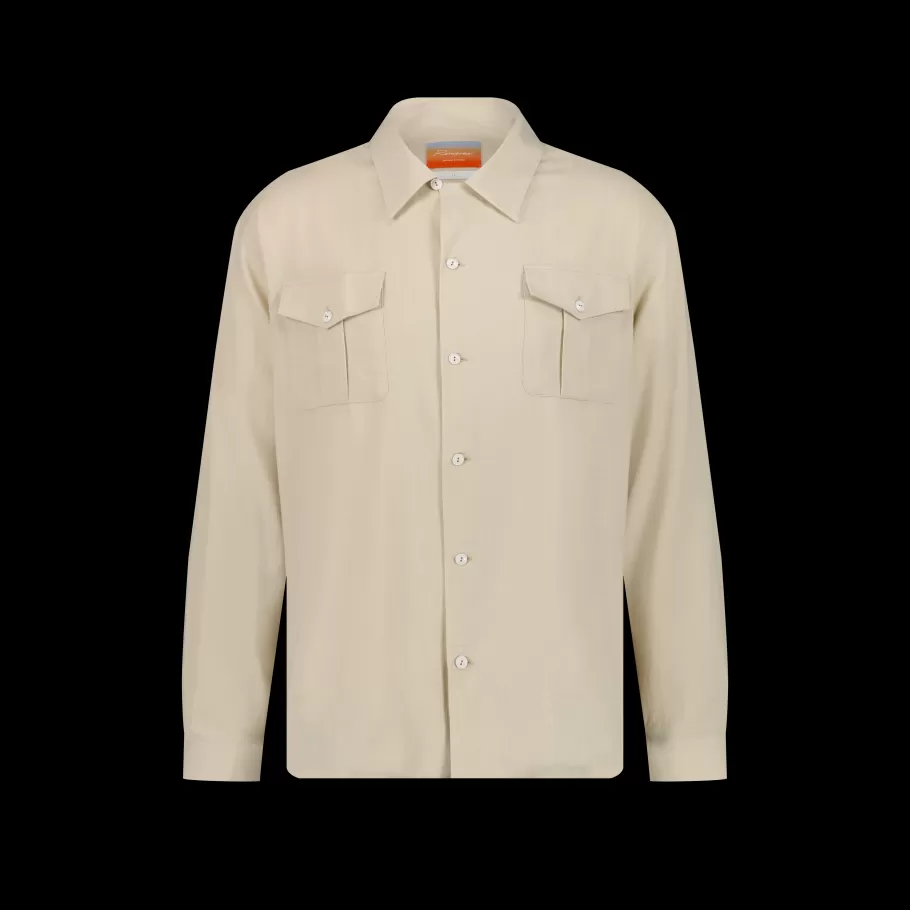 Flash Sale Rivieras Long-Sleeved Shirt With Gusseted Pockets